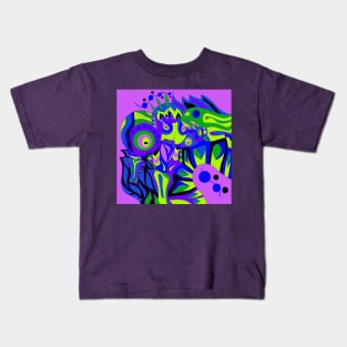 violet alien ecopop Kids T-Shirt